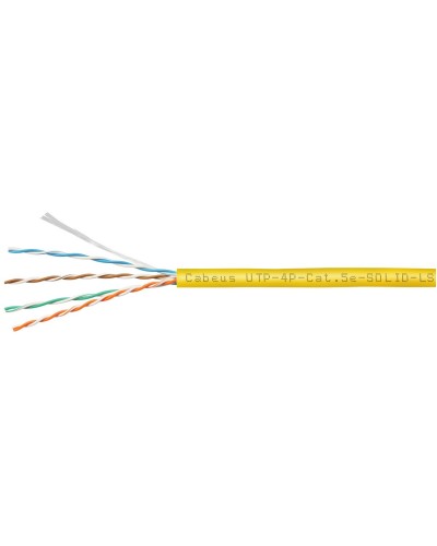 UTP-4P-Cat.5e-SOLID-LSZH-YL (9780c). Кабель «витая пара» (LAN) для структурированных систем связи. CABEUS в Челябинске