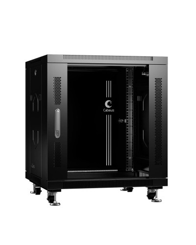 SH-05C-12U60/60-BK (8554c). Шкаф телекоммуникационный 19 напольный 12U. CABEUS в Челябинске