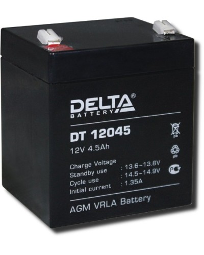 Delta DT 12045. Аккумулятор герметичный свинцово-кислотный. Delta в Челябинске