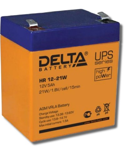 Delta HR 12-21 W. Аккумулятор герметичный свинцово-кислотный. Delta в Челябинске