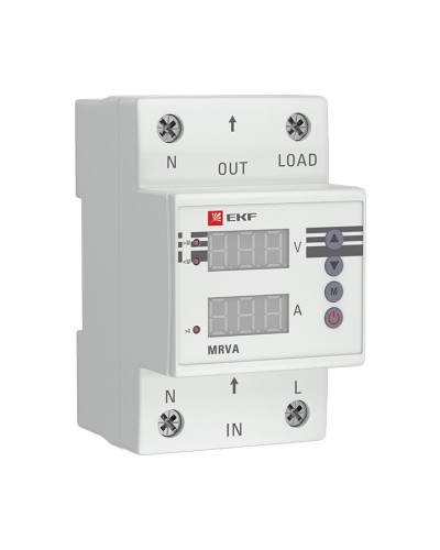MRVA 50A PROxima (MRVA-50A). Реле напряжения и тока с дисплеем. EKF в Челябинске
