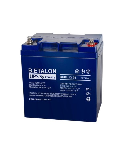 B.ETALON BHRL 12-28. Аккумулятор герметичный свинцово-кислотный. ETALON в Челябинске