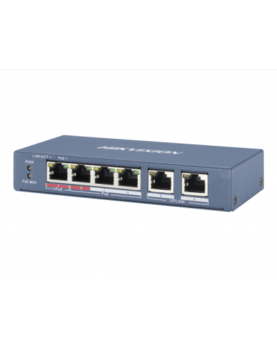 DS-3E0106P-E/M. Коммутатор с питанием POE. Hikvision в Челябинске