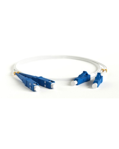 FC-D2-9A1-LC/UR-SC/UR-H-3M-LSZH-WH. Патч-корд волоконно-оптический LC-SC. Hyperline в Челябинске