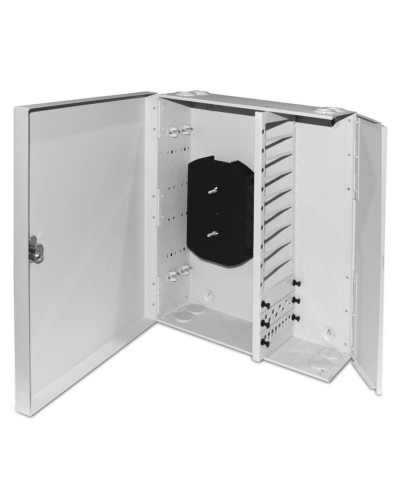 FO-WBX-12xSLT-W140H42-96UN-GY. Кросс оптический настенный. Hyperline в Челябинске