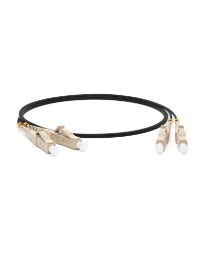 FC-D2-50-LC/PR-LC/PR-H-1M-LSZH-BK. Патч-корд волоконно-оптический многомодовый. Hyperline в Челябинске