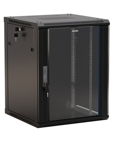 TWB-0966-GP-RAL9004. Шкаф телекоммуникационный 19 настенный 9U. Hyperline в Челябинске