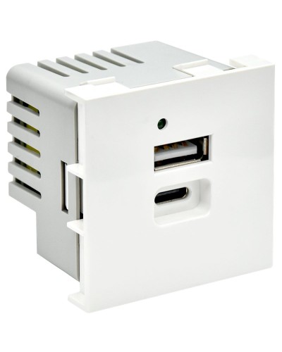 Розетка USB A+C 4,2А PRIMER РКЮ-25-40-П белый IEK (PR-KK40D-RU-0-2-AC-K01). Розетка USB. IEK в Челябинске