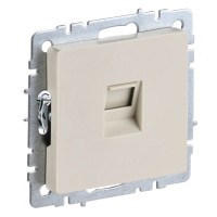 Розетка RJ45 РК10-БрКр кат.5E бежевый BRITE (BR-K10-1-K10). Розетка компьютерная. IEK