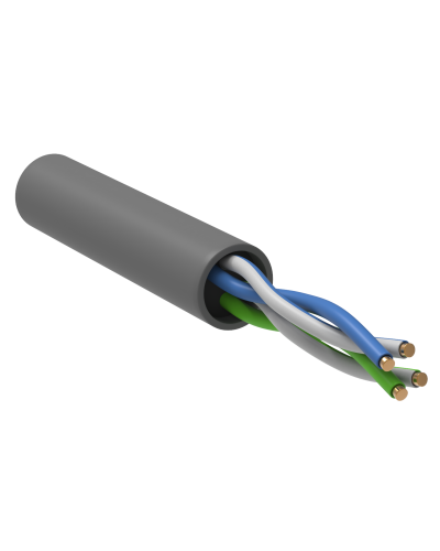 GENERICA U/UTP кат. 5 CCA 100МГц 2 пары PVC INDOOR серый (BC1-C502-111-305-G). Кабель «витая пара» (LAN) для структурированных систем связи. IEK в Челябинске