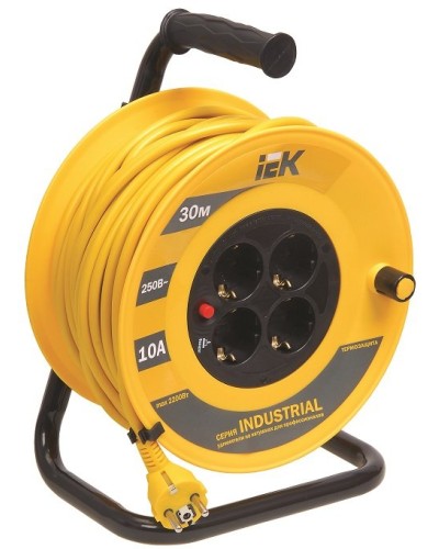 УК50 4 места, 50м (WKP15-16-04-50). Удлинитель на катушке Industrial. IEK в Челябинске