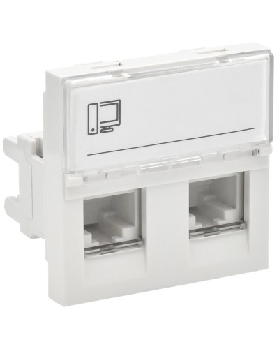 Розетка RJ45 кат.6 PRIMER РКИ-22-00-П-6 белый IEK (PR-KK40D-RI-0-2-2C06U-K01). Розетка RJ-45. IEK в Челябинске