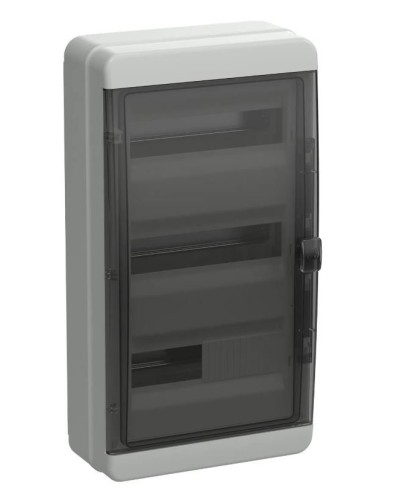 Корпус пластиковый КМПн-36 IP65 TEKFOR (TF5-KP72-N-36-65-K03-K02). Корпус модульный пластиковый черная прозрачная дверь. IEK в Челябинске