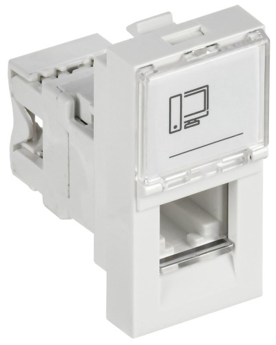 Розетка RJ45 кат.6 PRIMER РКИ-10-00-П-6 белый IEK (PR-KK40D-RI-0-1-C06U-K01). Розетка RJ-45. IEK в Челябинске