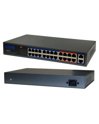 KN-SW2402POE+. Коммутатор с питанием по PoE. KENO в Челябинске