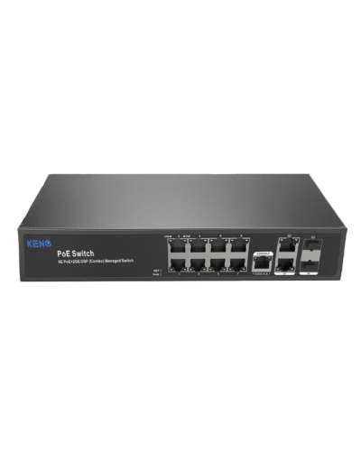 KN-SW802SFP/M2. Коммутатор с питанием по PoE. KENO в Челябинске