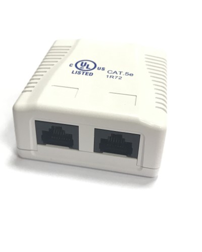 RJ-45-2 (8P8C) CAT5e, 2 выхода (LISTED) компьютерная розетка: Розетка компьютерная 2 выхода в Челябинске