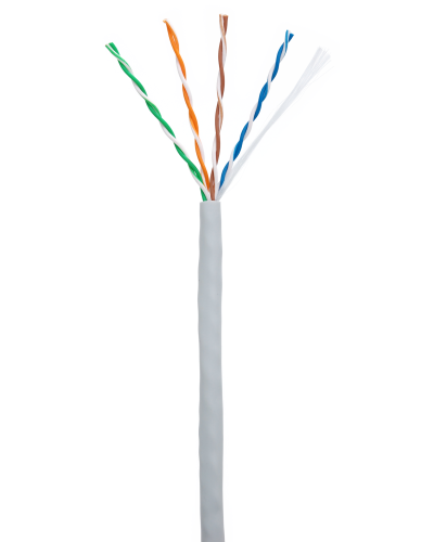 U/UTP 4pair, Cat5e, In, PVC (EC-UU004-5E-PVC-GY-1). Кабель «витая пара» (LAN) для структурированных систем связи. NETLAN в Челябинске