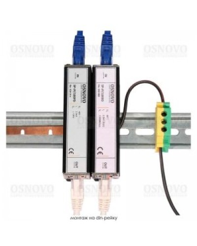 SP-IP/100D. Устройство грозозащиты цепей Ethernet. OSNOVO в Челябинске