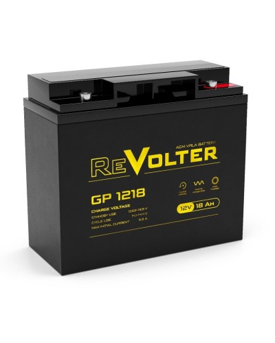 Revolter GP 1218. Аккумулятор автомобильный герметичный свинцово-кислотный. Revolter в Челябинске
