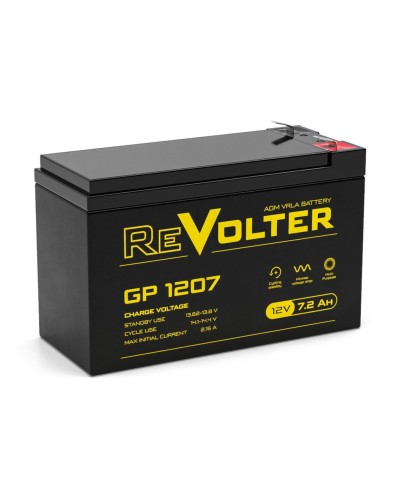 Revolter GP 1207. Аккумулятор автомобильный герметичный свинцово-кислотный. Revolter в Челябинске