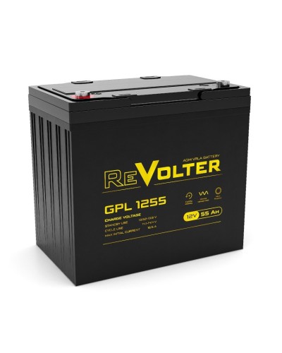 Revolter GPL 1255. Аккумулятор автомобильный герметичный свинцово-кислотный. Revolter в Челябинске