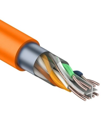 F/UTP, CAT 6, ZH нг(А)-HF, 4PR, 23AWG, INDOOR, SOLID, оранжевый, 305 м, REXANT (01-0151). Кабель «витая пара» (LAN) для структурированных систем связи. Rexant в Челябинске
