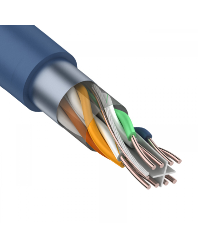 F/UTP, CAT 6, PVC, 4PR, 23AWG, INDOOR, SOLID, синий, 305 м, REXANT (01-0147). Кабель «витая пара» (LAN) для структурированных систем связи. Rexant в Челябинске