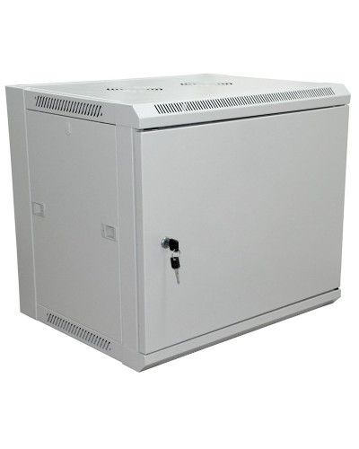 Шкаф телекоммуникационный 19 настенный 6U 600×450×370 мм (ШxГxВ) - передняя дверь металл, боковые стенки съемные (разобранный), RAL 7035 (04-2210). Шкаф телекоммуникационный 19 настенный 6U. Rexant в Челябинске
