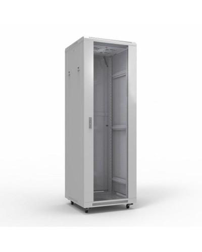 Шкаф телекоммуникационный 19 напольный 42U 600х800 мм, передняя дверь стекло, задняя дверь металл, RAL 7035 (состоит из 3 частей) (04-2306). Шкаф телекоммуникационный 19 напольный 42U. Rexant в Челябинске