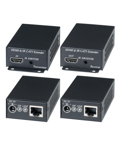 HE02EI. Комплект для передачи HDMI-сигнала с ИК-повторителем. SC&T в Челябинске