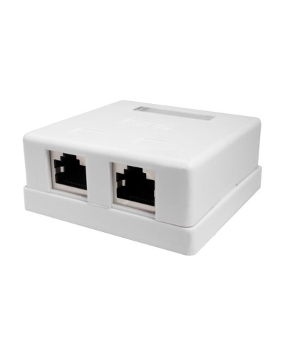 Розетка настенная RJ-45, 8P8C, Cat.5e, 2 порта, FTP (10-0308). Компьютерная розетка. SUPRLAN в Челябинске