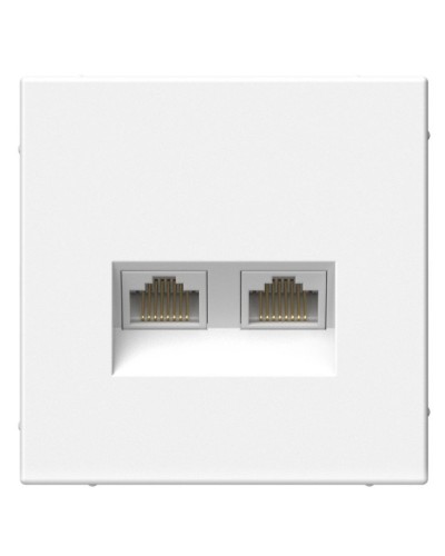ArtGallery розетка двойная RJ45, кат. 6Е, скрытой установки, механизм, белый (GAL000188). Розетка компьютерная. Systeme Electric в Челябинске