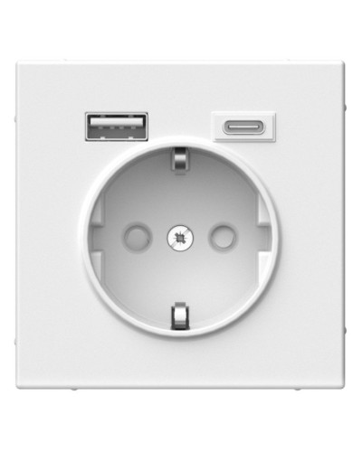 ArtGallery розетка 1-местная с USB тип-A+C, скрытой установки, механизм, белый (GAL000132). Розетка с USB. Systeme Electric в Челябинске