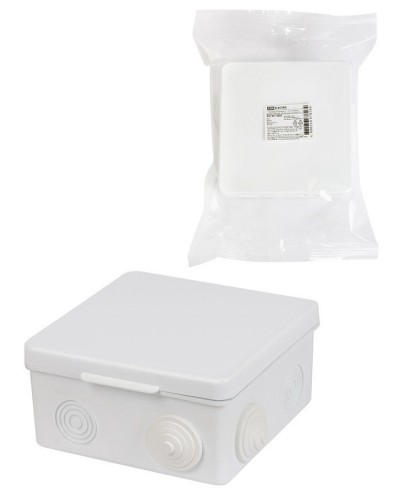 Коробка ОП 100х100х55мм, крышка, IP54, 8вх. (SQ1401-0513). Распаячная коробка. TDM ЕLECTRIC в Челябинске