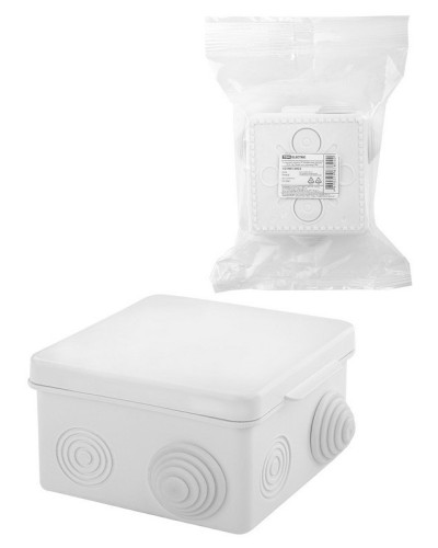 Коробка ОП 80х80х50мм, крышка, IP54, 7вх., белая (SQ1401-0922). Распаячная коробка. TDM ЕLECTRIC в Челябинске
