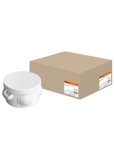 Коробка ОП D65х40мм, крышка, IP54, 4вх. (SQ1401-0501). Распаячная коробка. TDM ЕLECTRIC в Челябинске