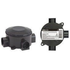 Распаячная коробка ОП D80х35мм, IP42, 3-х рожковая, черная TDM (SQ1401-4054). Распаячная коробка ОП. TDM ЕLECTRIC