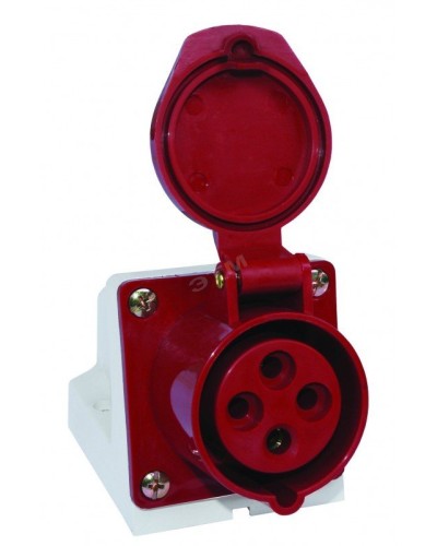 Розетка 124 стационарная 3Р+РЕ 32А 380В IP44 (SQ0602-0005). Розетка. TDM ЕLECTRIC в Челябинске