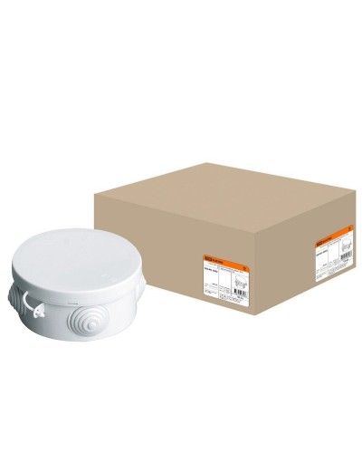Коробка ОП D85х40мм, крышка, IP54, 4вх. (SQ1401-0102). Распаячная коробка. TDM ЕLECTRIC в Челябинске