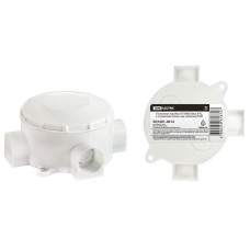 Распаячная коробка ОП D80х35мм, IP42, 3-х рожковая, белая TDM (SQ1401-4014). Распаячная коробка ОП. TDM ЕLECTRIC