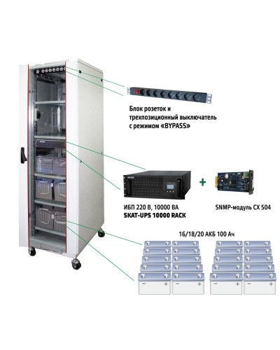 SKAT UPS 10000 SNMP (484). Комплекс бесперебойного питания. Бастион в Челябинске
