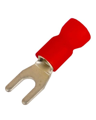 Наконечник вилочный НВИ 0,25-1,5 М4 (D4,3мм) (100 шт) (2A14P-EE-PVC). Наконечник вилочный с изолированным фланцем ПВХ. ДКС в Челябинске