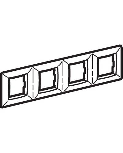 Рамка на 2+2+2+2 модуля (четырехместная), белая (75014W): Рамка четырехместная, Brava в Челябинске