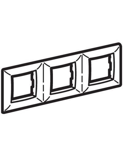 Рамка на 2+2+2 модуля (трехместная), белая (75013W): Рамка трехместная, Brava в Челябинске