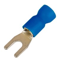 Наконечник вилочный НВИ 1,5-2,5 М3,5 (D3,7мм) (100 шт) (2B135P-EE-PVC). Наконечник вилочный с изолированным фланцем ПВХ. ДКС