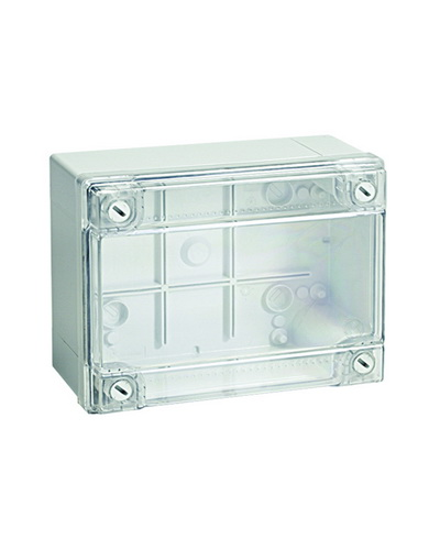 Коробка ответвительная с гладкими стенками, IP56, 380х300х120 (54420). Коробка ответвительная с гладкими стенками и прозрачной крышкой. ДКС в Челябинске