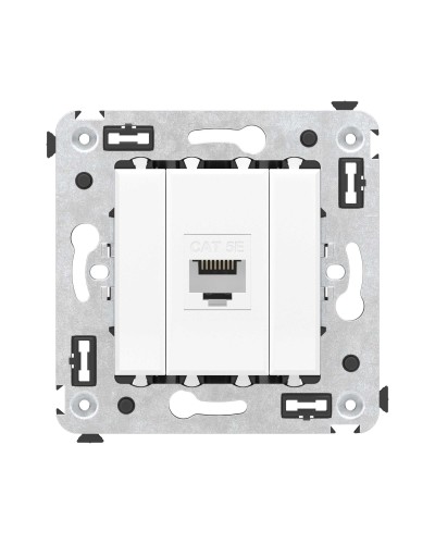Розетка RJ-45 в стену, кат.5E, Avanti, одинарная, белое облако (4400663). Розетка компьютерная. ДКС в Челябинске
