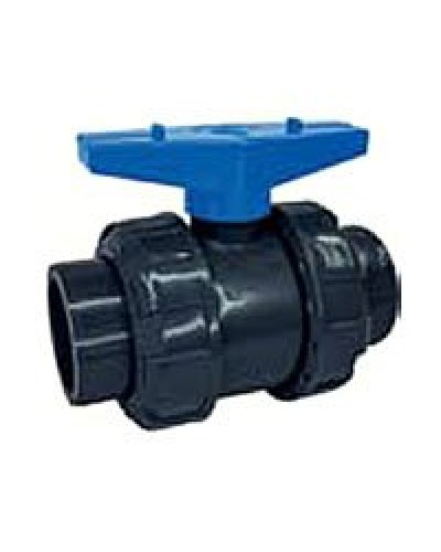 Ecoplast кран шаровый d25 (уплотнение TPV, остальное EPDM) с муфтовым окончанием (49447). Кран шаровый. Экопласт в Челябинске