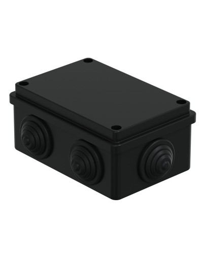 Коробка JBS120 120х80х50, 6 вых., IP55, черная (44008BL-1). Коробка монтажная. Экопласт в Челябинске